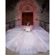 Modern Ball Gown Champagne Quinceanera Dresses Strapless Sweet 15 Prom Party Dresses With Bow